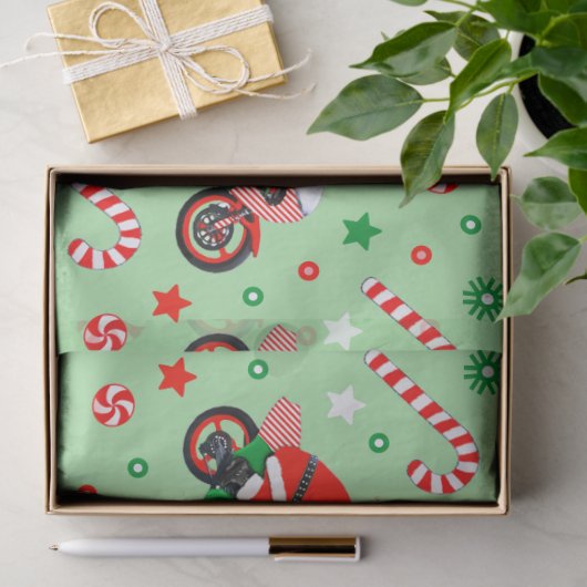 Motorcycle Christmas Holiday Gift 薄葉紙 (ギフト)