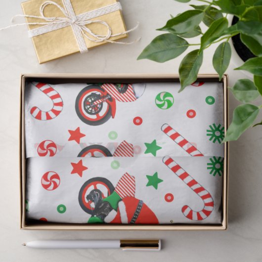 Motorcycle Christmas Holiday Gift 薄葉紙 (ギフト)