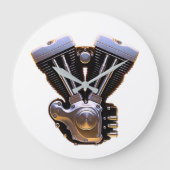 Motorcycle Engine Wall Clock ラージ壁時計 (正面)