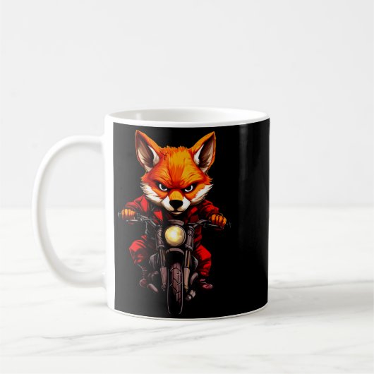 Motorcycle Foxes  コーヒーマグカップ (左)