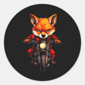 Motorcycle Foxes  ラウンドシール (正面)