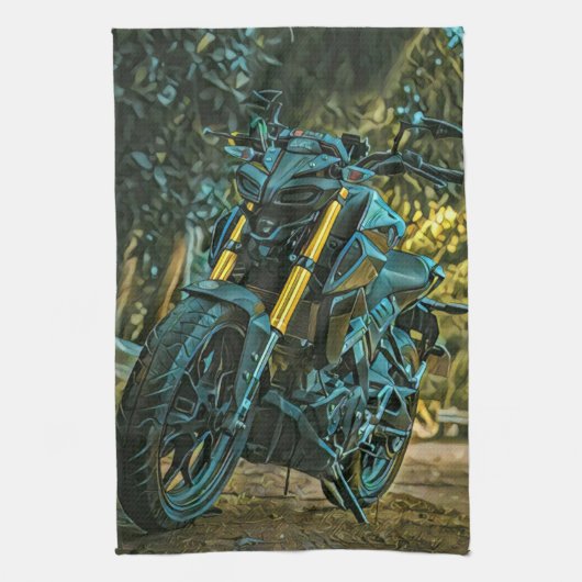 Motorcycle gift キッチンタオル (縦)