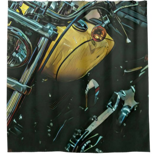 Motorcycle gifts シャワーカーテン (正面)