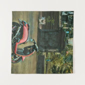 motorcycle gifts for him タペストリー (正面(横))