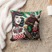 Motorcycle Girl クッション (ブランケット)