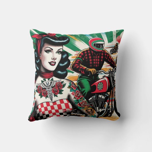 Motorcycle Girl クッション (裏面)