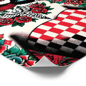 Motorcycle Girl T-Shirt ポスター (角)