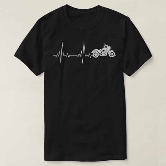 Motorcycle Heartbeat Gift Biker Gift I Love My Mot Tシャツ (デザイン正面)