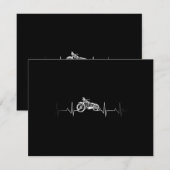 Motorcycle Heartbeat T-Shirt - I love my Motorcycl サンキューカード (正面/裏面)