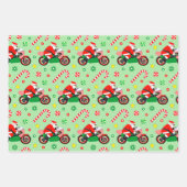 Motorcycle Holiday Gift Wrapping Paper ラッピングペーパーシート (正面)