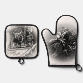 Motorcycle Oven Cloth 鍋つかみ&鍋敷きセット (正面)