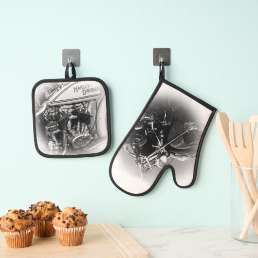 Motorcycle Oven Cloth 鍋つかみ&鍋敷きセット (インサイチュ (吊り下げ))