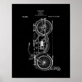 Motorcycle Patent Art Poster | Vintage Motorcycle  ポスター