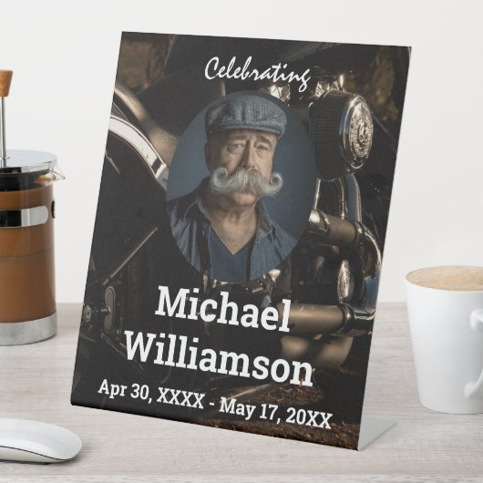 Motorcycle Photo Celebration of Life  台座サイン (インサイチュ)