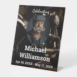 Motorcycle Photo Celebration of Life  台座サイン