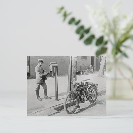 Motorcycle Postman, 1909 ポストカード (スタンド正面)
