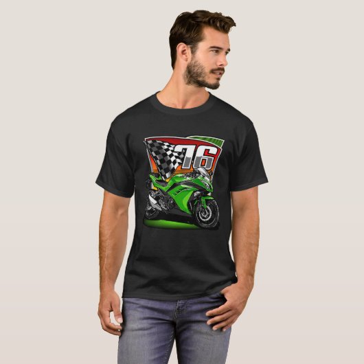 Motorcycle Racing 76 Graphic T-Shirt Tシャツ (正面フル)
