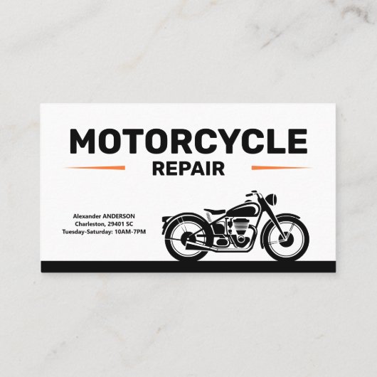 Motorcycle Repair Services 名刺 (裏面)