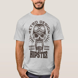 Motorcycle retro design biker and hipster tシャツ