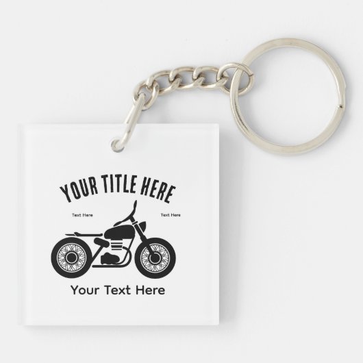 Motorcycle Ride Speed and Freedom Design キーホルダー (裏面)