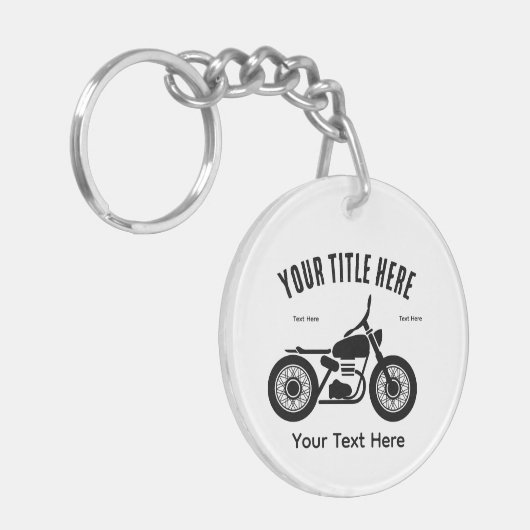 Motorcycle Ride Speed and Freedom Design キーホルダー (正面左)