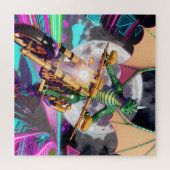 Motorcycle Riding Dragon ジグソーパズル (横)