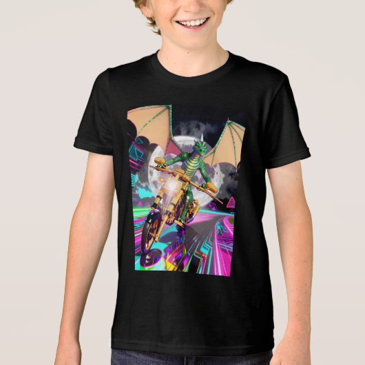 Motorcycle Riding Dragon トライブレンドＴシャツ (正面)
