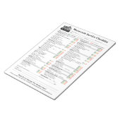 Motorcycle Service Checklist 8.5x11 ノートパッド (アングル)