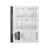Motorcycle Service Checklist 8.5x11 Landscape ノートパッド (回転)