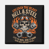 Motorcycle Skull And Ston Crossbones For Men Biker マグネット (正面)