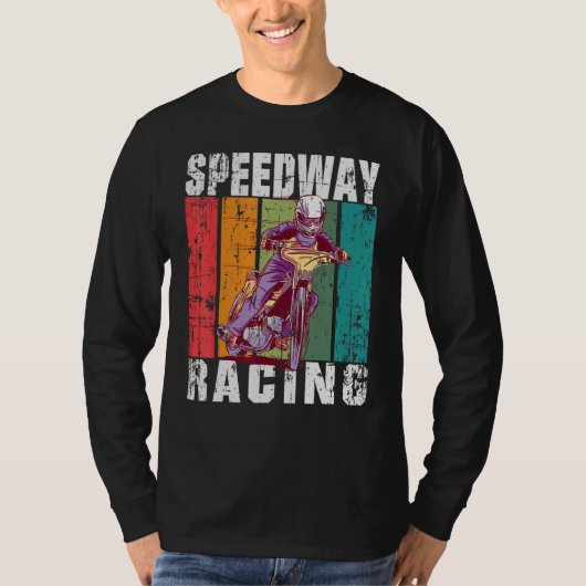 Motorcycle Speedway Racing Flat Track Tシャツ (正面)