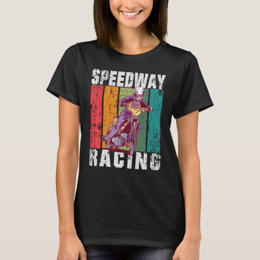 Motorcycle Speedway Racing Flat Track Tシャツ (正面)