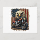 Motorcycle USA Flag Retro Biker Chopper エンクロージャーカード (裏面)