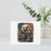 Motorcycle USA Flag Retro Biker Chopper エンクロージャーカード (スタンド正面)