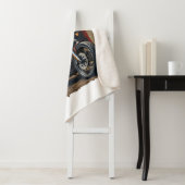 Motorcycle USA Flag Retro Biker Chopper シェルパブランケット (インサイチュ)