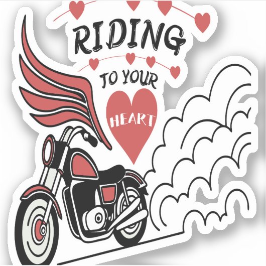 Motorcycle Valentine シール (正面)