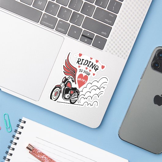 Motorcycle Valentine シール (ノートパソコンとiPhone)