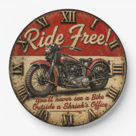Motorcycle Vintage Biker Garage Decor Classic ペーパープレート