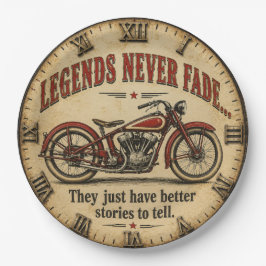 Motorcycle Vintage Classic Bike Garage Decor ペーパープレート