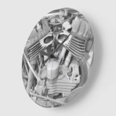 Motorcycle Wall Clock ラージ壁時計 (傾斜)
