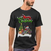 Motorcycle   Xmas Decorations Santa Motorcycle Chr Tシャツ (正面)
