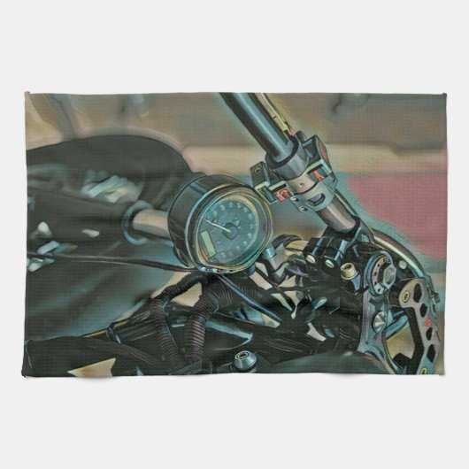 Motorcycles gift キッチンタオル (横)