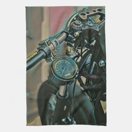 Motorcycles gift キッチンタオル (縦)