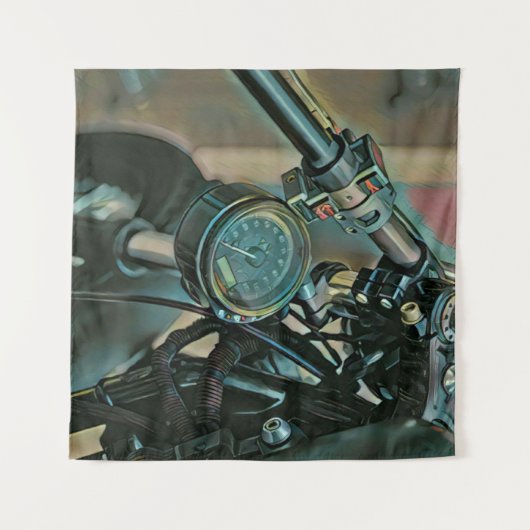 Motorcycles gift タペストリー (正面(横))