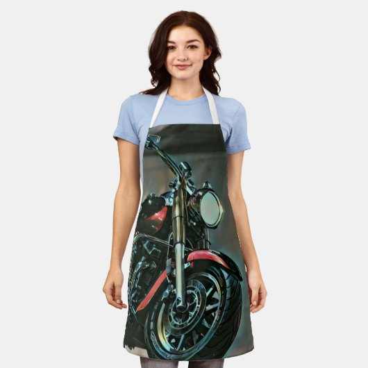 Motorcycles gifts エプロン (着用した状態)