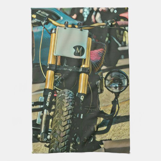 Motorcycles gifts キッチンタオル (縦)
