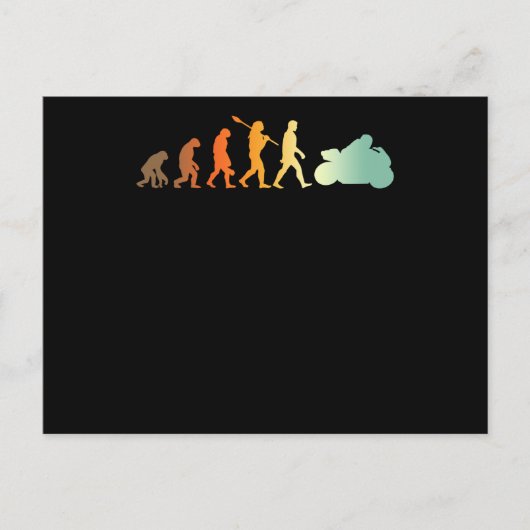 Motorcyclist Biker Evolution Racing Motorbike ポストカード (正面)