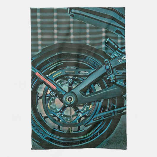 Motorcyclist gifts キッチンタオル (縦)