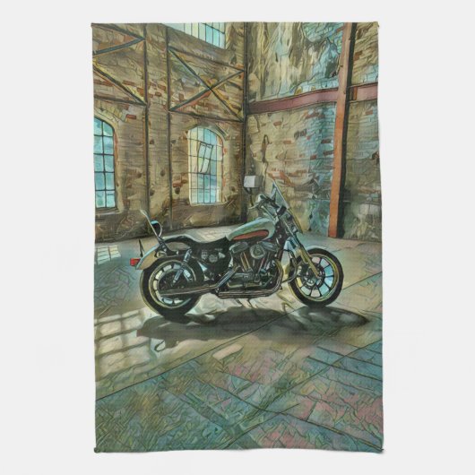 motorcyclists gifts キッチンタオル (縦)