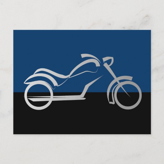 motorcyleのモーターバイクのバイクのバイクもしくは自転車に乗る人 ポストカード (正面)